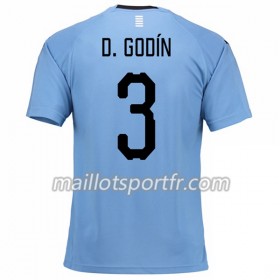 Maillot de Foot Uruguay D.Godin 3 Domicile Coupe du monde 2018